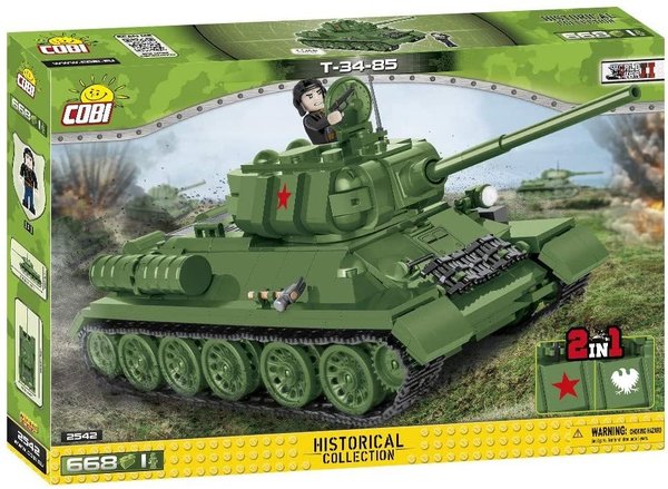 COBI 2542 Panzer T 34 - 85  668 Teile und 1 Figur